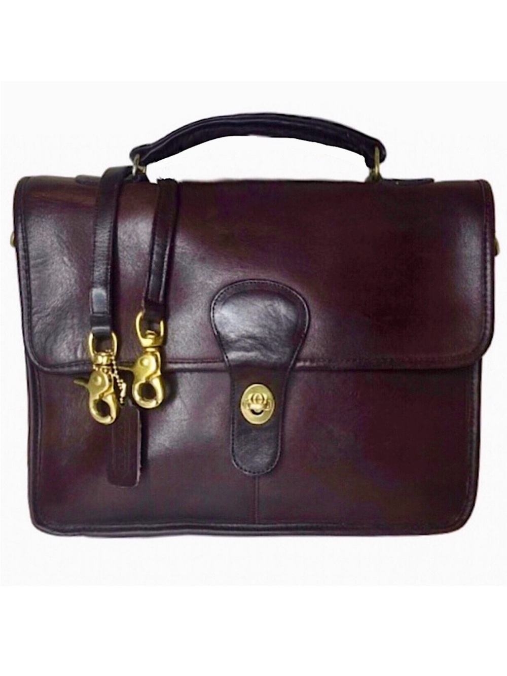 Vintage COACH Mahogany Glove Tanned Leather Unisex SCHOOL BAG Mint NYC COA